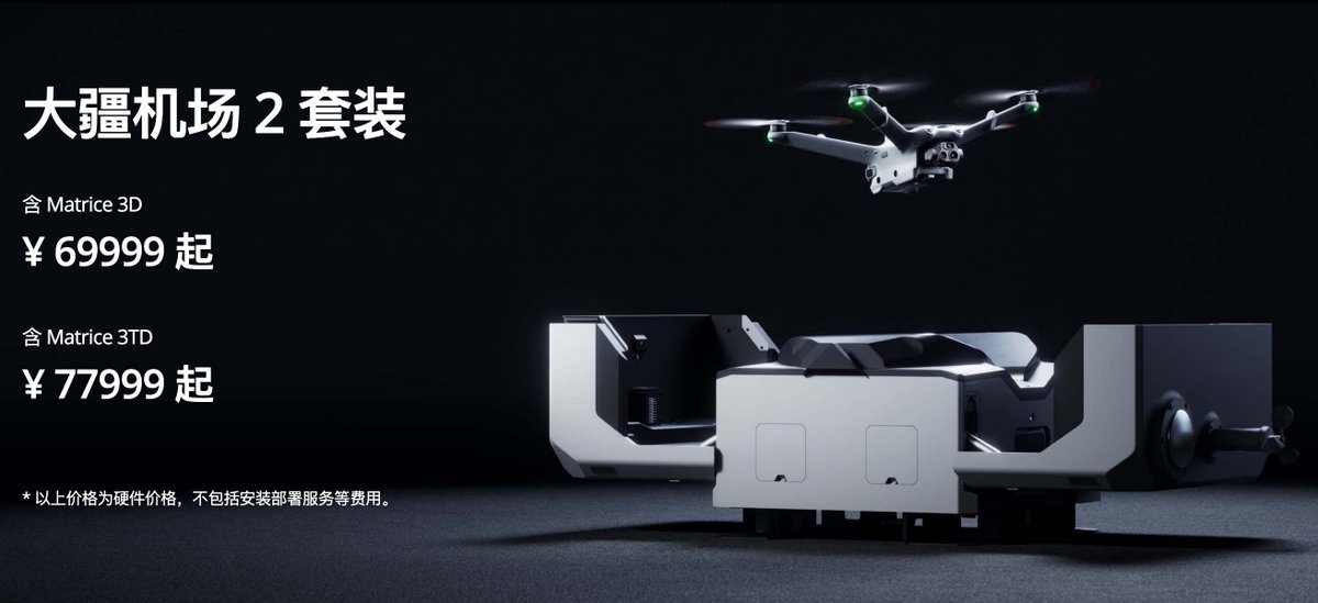 droneanalyst's tweet image. Impressive as always from DJI. As expected, it&apos;s a China only release. Dock is streamlined for more repetitive, reliable missions. But biggest thing is the price. That&apos;s 9.6K USD for the cheapest &quot;airport set&quot;, similar to their aggressive pricing approach w/ Ag spraying drones