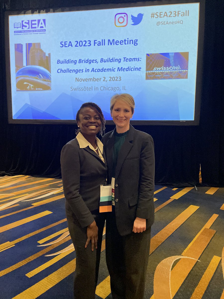 Celebrating Titilopemi Aina, MD, MPH and Karisa Walker, MD, MEd - Co-Chairs of the SEA 2023 Fall Meeting! Thank you for an outstanding event filled with learning, networking, and inspiration! @TAinaMDMPH @KarisaWalkerMD