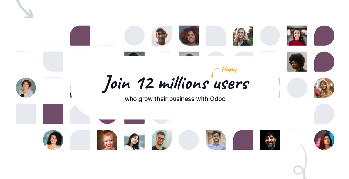 TurkeshPatel's tweet photo. Seems new odoo website is getting updated, No of Happy users raised from 8M to 12M #OdooExperience @Odoo #AlmightyCS https://t.co/H5k5nHVSRL