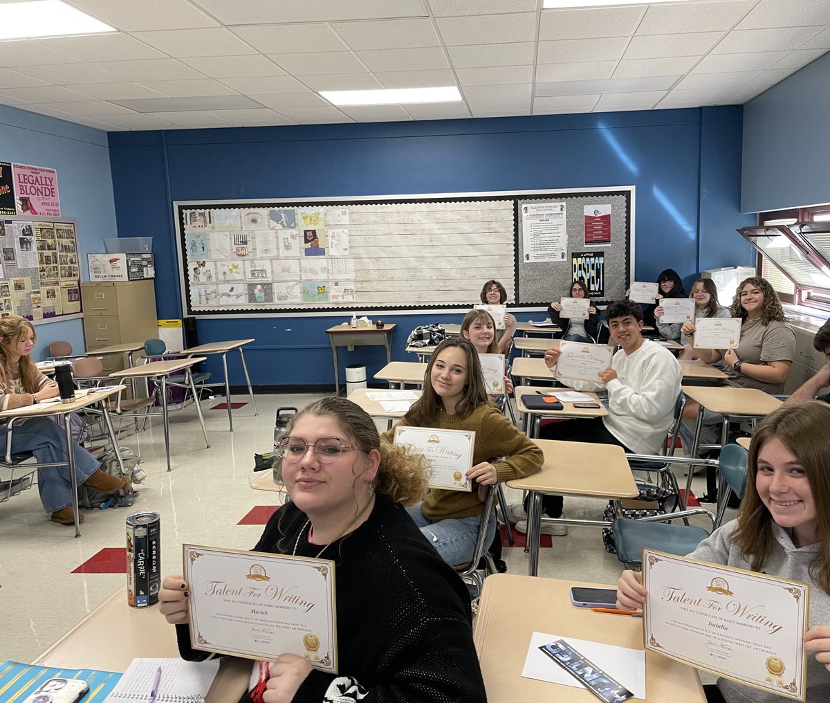 Our Creative Writing class just found out their mini sagas will be published in the <a href="/YoungWritersUSA/">Young Writers USA</a> Hunter - Flight of Fancy publication! <a href="/EFHSEnglish/">EFWarriorEnglish</a>
