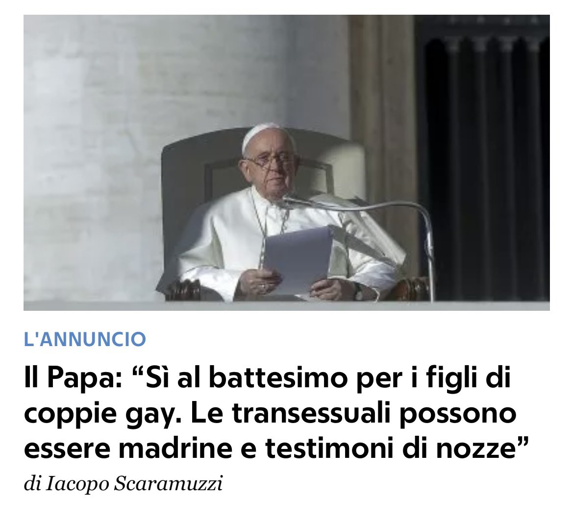 Non gode delle mie simpatie ma questo è RIVOLUZIONARIO