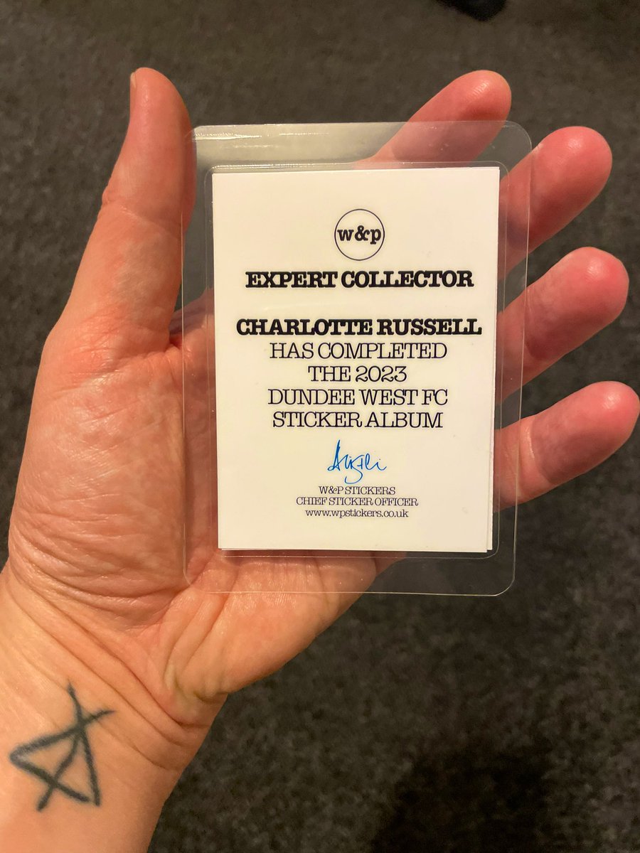 russellmania78's tweet image. Charlotte has completed her @WPStickers @DundeeWestFC #stickeralbum. She’s happy, maybe just playing it cool, but I’m buzzing! I’m totally keeping her laminated sticker!