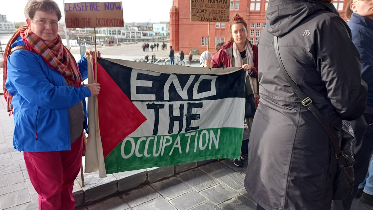 Fantastic news that the Senedd has voted to join calls for an immediate ceasefire in Gaza. And well done to all those who joined in a demonstration outside the Senedd this afternoon, in a cross party show of support for a ceasefire and for lasting peace. #CeasefireNOW