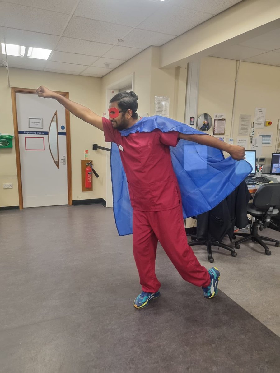 Jo_Pearson1's tweet photo. Not all superheroes wear capes but today these ones did! ❤️👏😂#WRD2023 #HealthcareHeroes @RadiologyHHFT @HHFTnhs https://t.co/Fz4dnrB99R