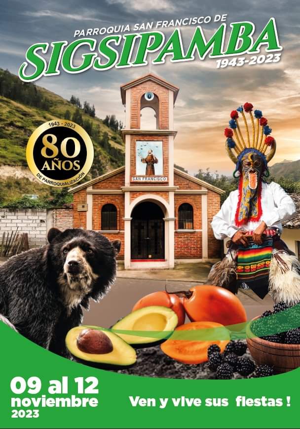 utvenlinea's tweet photo. El Gad Parroquial de San Francisco de Sigsipamba de #Pimampiro se apresta a celebrar las fiestas de aniversario con regocijo y mucha alegría, al conmemorarse los 80 años de fundación parroquial, con varias actividades programadas del 09 al 12 de noviembre ¡Ven y vive sus fiestas! https://t.co/sxVH3Jn2RC