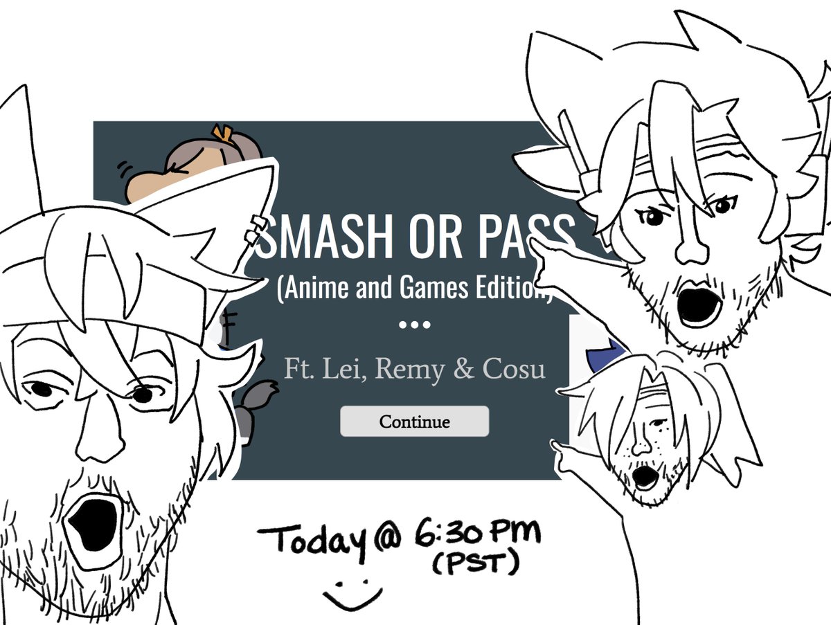Today at 6:30pm CST I'm sorry for making @cosumik and @remyvtube ugly