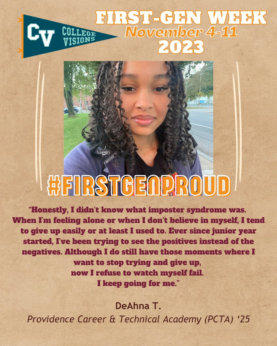 collegevisions's tweet image. College Visions Scholars discussed imposter syndrome and the meaning of being first-generation. They are all #FirstGenProud #NationalFirstGenDay