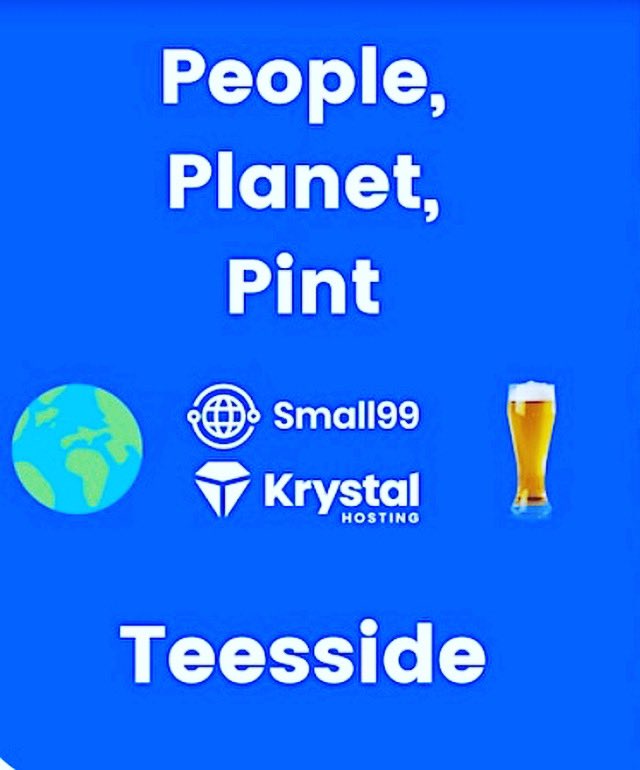 Had a fab evening with the @thedigitalgene at the very first @small99uk People Plant Pint in #Teesside, sponsored by @KrystalHosting at @the_zetland Middlesbrough. A great way to network with fellow folk who want to make a difference 🍻