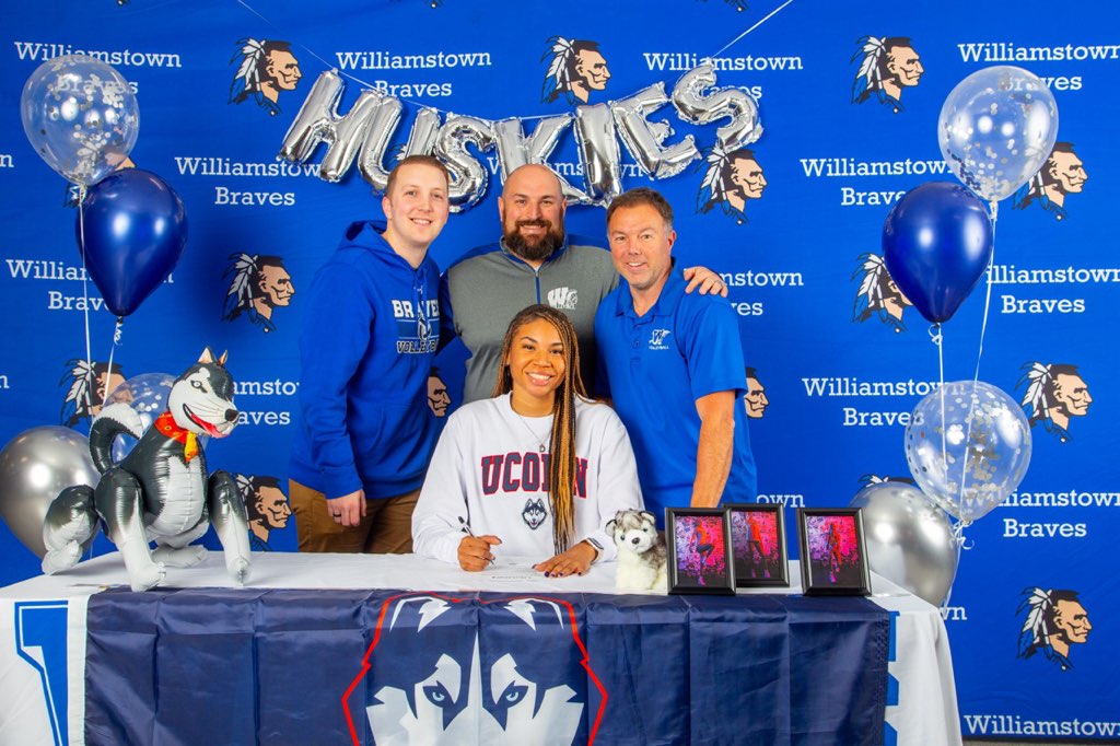 Congrats to one of the best to EVER wear the Royal &amp; White, OUR own Dajah Fuller Williams is officially a UConn Huskey....its been a SENSATIONAL 4 yrs as a Brave!!! Lots of wins, trophies, &amp; titles but even better have been the memories &amp; the relationships. Go get em D Train!!!