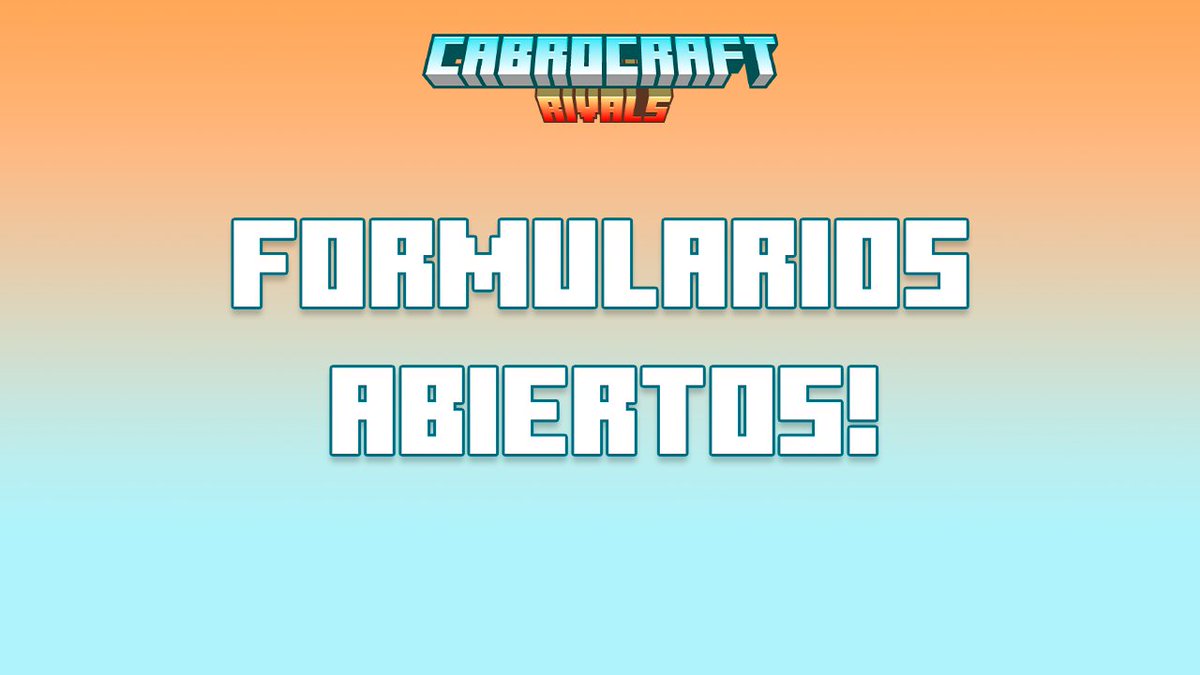 ¡FORMULARIOS ABIERTOS!

Importante: NO es necesario tener un equipo completo para rellenar el formulario de equipos.
Pero si vas completamente solo, porfavor, rellena el individual.

FORMULARIO PARA EQUIPOS:
forms.gle/Sj8X3NByeBX9qc…

FORMULARIO INDIVIDUAL: forms.gle/uv9VNPQxf8bhUH…