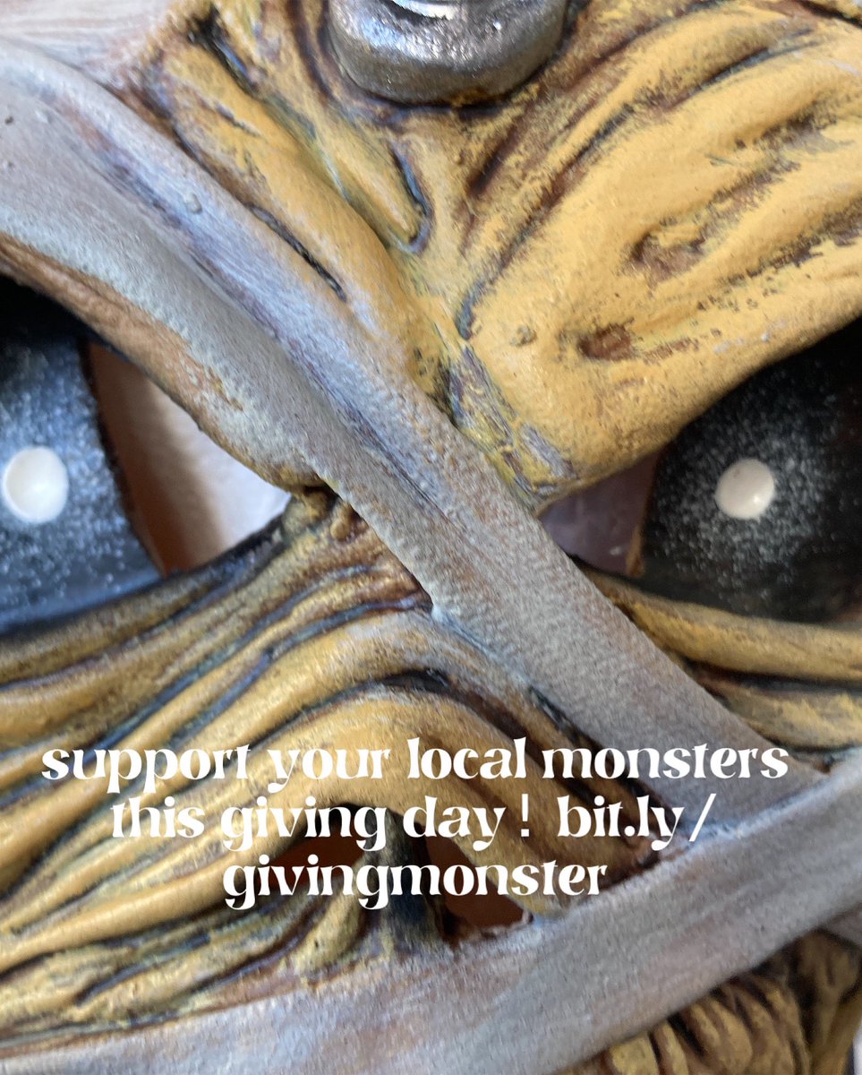 ucscmonsters's tweet photo. The mummy’s eyes compel you to give a little to the UCSC Center for Monster Studies this Giving Day. Donations matched dollar to dollar. Help us keep our monstrousness going! https://t.co/YQwLJNd3iD #give2UCSC https://t.co/hAvFKgKeuN