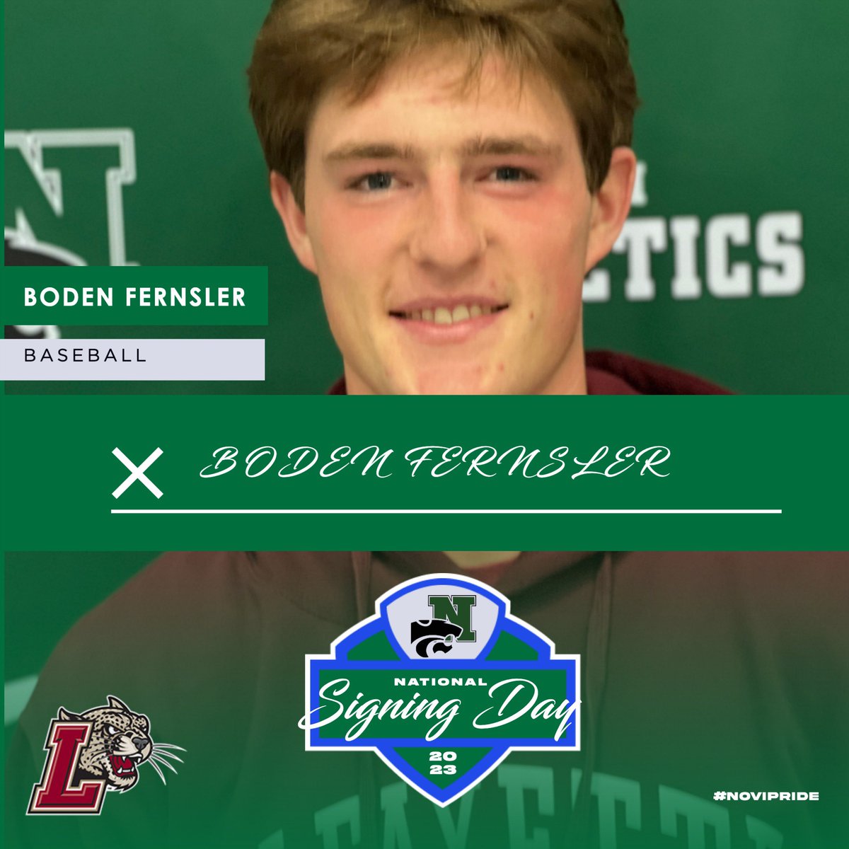 Novi Baseball (@novihsbaseball) on Twitter photo Congratulations to <a href="/BodenFernsler/">Boden Fernsler</a> for signing to play D1 baseball in the Patriot League for <a href="/LafayetteBsbl/">Lafayette Baseball</a>! Boden was All State Academic, All Conference, All District and Sportsmanship winner on the 2023 state championship Wildcats team! <a href="/NCSD/">Novi Community School District</a> <a href="/NoviAthletics/">NoviAthletics</a>
<a href="/GoLeopards/">Lafayette Athletics</a> Congratulations to <a href="/BodenFernsler/">Boden Fernsler</a> for signing to play D1 baseball in the Patriot League for <a href="/LafayetteBsbl/">Lafayette Baseball</a>! Boden was All State Academic, All Conference, All District and Sportsmanship winner on the 2023 state championship Wildcats team! <a href="/NCSD/">Novi Community School District</a> <a href="/NoviAthletics/">NoviAthletics</a>
<a href="/GoLeopards/">Lafayette Athletics</a>