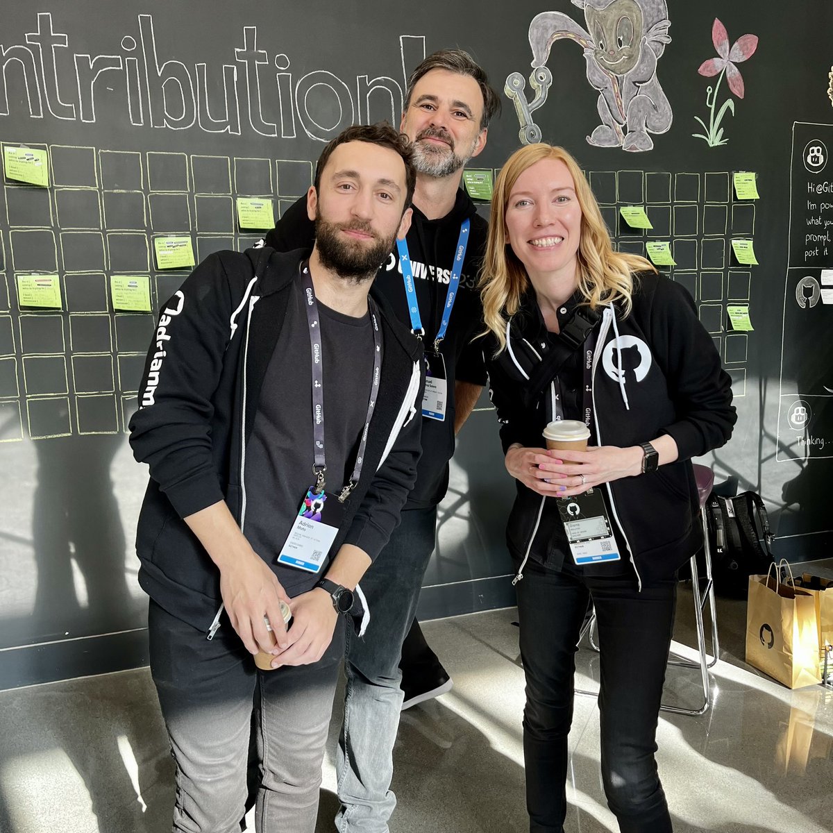 Having a fantastic time at #GitHubUniverse 🥳 Come talk to us at the customer research wall and tell us your feature requests, your ideas for Copilot, and your feedback. Or sign up to join our research panel here: github.co/GH_Research_Pa…