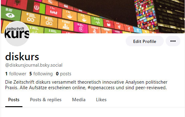 diskursjournal's tweet photo. Uns gibt es jetzt auch "drüben". Außerdem melden wir uns bald mit einer neuen Website, neuen Artikeln und dem nächsten #callforpapers zurück. https://t.co/Xh07BYBaDc