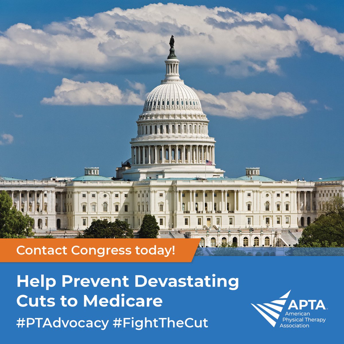 Cuts to Medicare are not sustainable for providers or patients. 🚫 APTA will not relent, but we need your help. ✍️ Make your voice heard by contacting your lawmakers today: loom.ly/ZFMyBxc 

#FightTheCut #PTAdvocacy