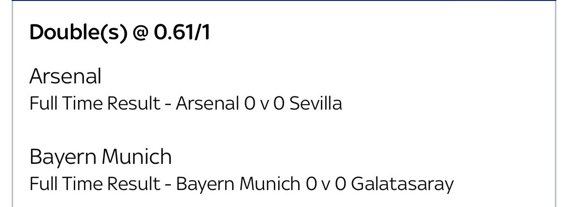 Short Champions League Double 👍🏼👊🏼