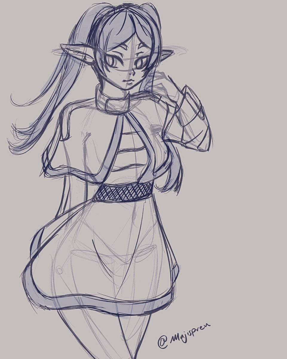 MajiSpren's tweet photo. I love u frieren-sama 😭😭😭
•
•
•
#drawing #characterdesign #digitalart #oc #anime #animeart #procreate #sketch #frieren #frierenbeyondjourneysend https://t.co/RQeUxhrn7U