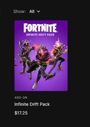 a friendly reminder that you can buy the INFINITE DRIFT PACK and