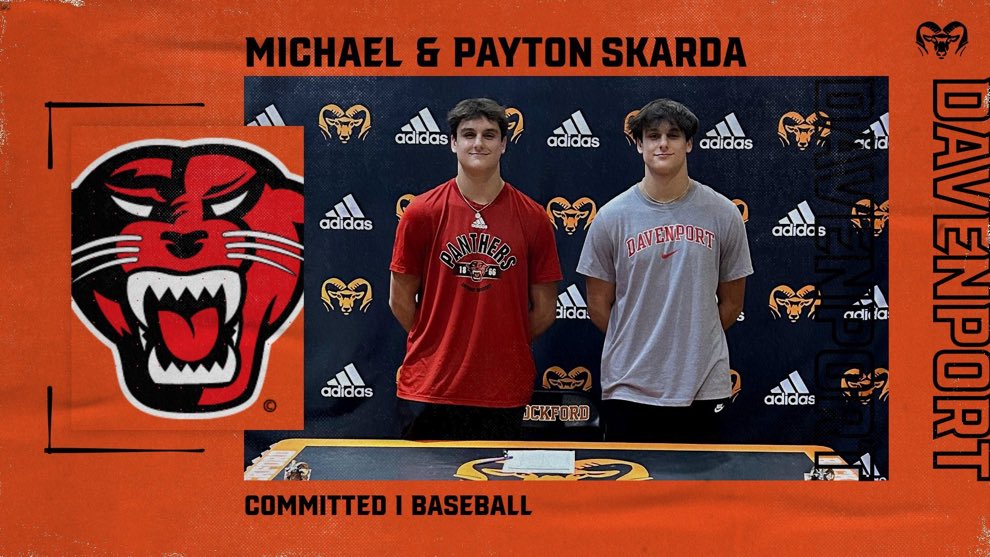 Official Rockford Baseball (@officialrockfo1) on Twitter photo Congrats to Rockford High Schoolโs Michael and Payton Skarda on signing to play baseball at Davenport University. <a href="/RockfordAD/">Rockford Athletics</a> Congrats to Rockford High Schoolโs Michael and Payton Skarda on signing to play baseball at Davenport University. <a href="/RockfordAD/">Rockford Athletics</a>