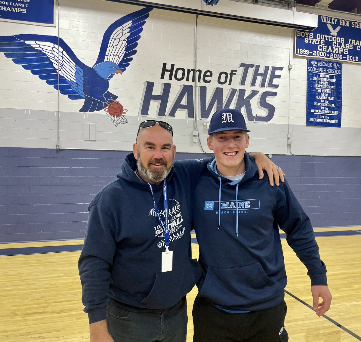 Being a small, rural school, we are super appreciative of sportscasters like @TLee_WMTW He truly goes above and beyond to make sure rural communities, who watch the news every night, see stories that impact their community! Thank you Travis! 💙