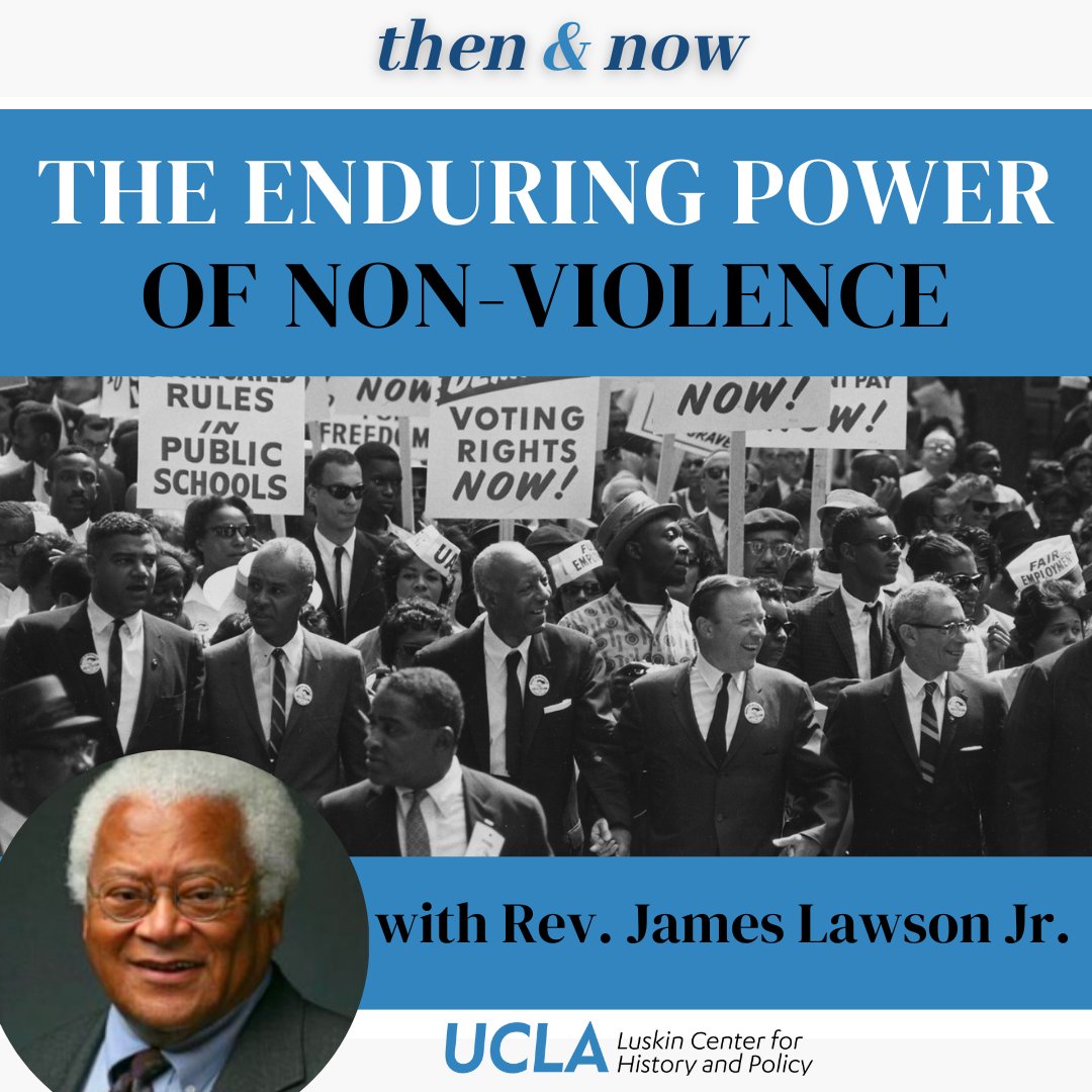 NEW EPISODE: In our latest episode, we sit down with legendary civil rights activist Rev. James Lawson, Jr. to talk about his background, Gandhi, and Rev. Lawson's commitment to non-violent resistance in a world engulfed by violence. Listen here: tinyurl.com/mr4d2vfp