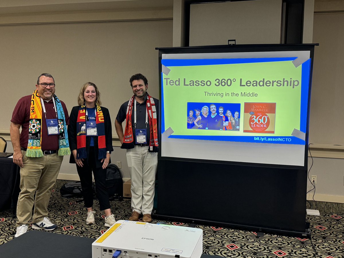 Talked leadership & football ⚽️ with the BCSC tech leadership team- we make a great team & always feel so lucky to call these two colleagues and friends! Love that our shared interest in this show during pandemic brought this great theme 🎉 @bcscedtech #HECC2023 #INCTO