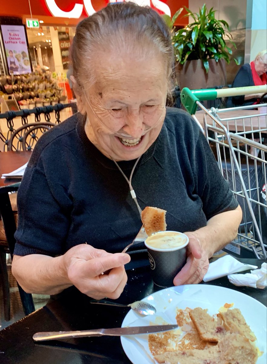 Today as I start the journey to #AHA23 it is mixed emotions since it is exactly 6 mths since our dear mother ❤️ Joanna left us🙏 #AlwaysInOurHearts <a href="/HM1961HM1961/">Harris</a> 

She loved her ☕️ outings before frailty took over her body😞

So much wisdom, cheekiness, positivity, advocate of