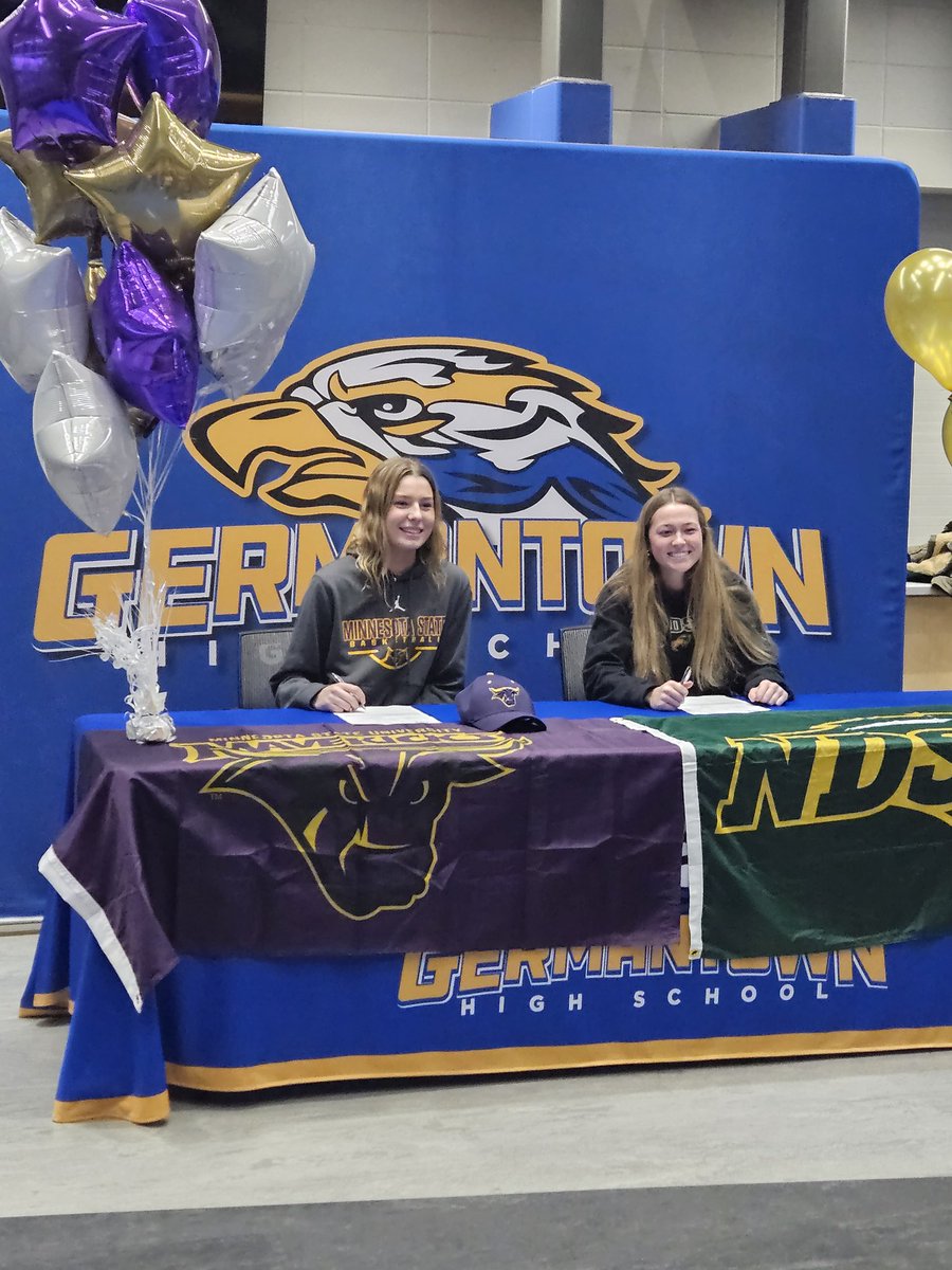 Germantown Girls Basketball (@gtowngbb) on Twitter photo Congrats to Lucy for signing to play for <a href="/MinnStWBB/">MSUMavericksWBB</a> and Reese on signing to play for <a href="/NDSUsoccer/">NDSU Soccer</a>! Hard work, dedication and character personified in these two exceptional student-athletes. Congrats to Lucy for signing to play for <a href="/MinnStWBB/">MSUMavericksWBB</a> and Reese on signing to play for <a href="/NDSUsoccer/">NDSU Soccer</a>! Hard work, dedication and character personified in these two exceptional student-athletes.