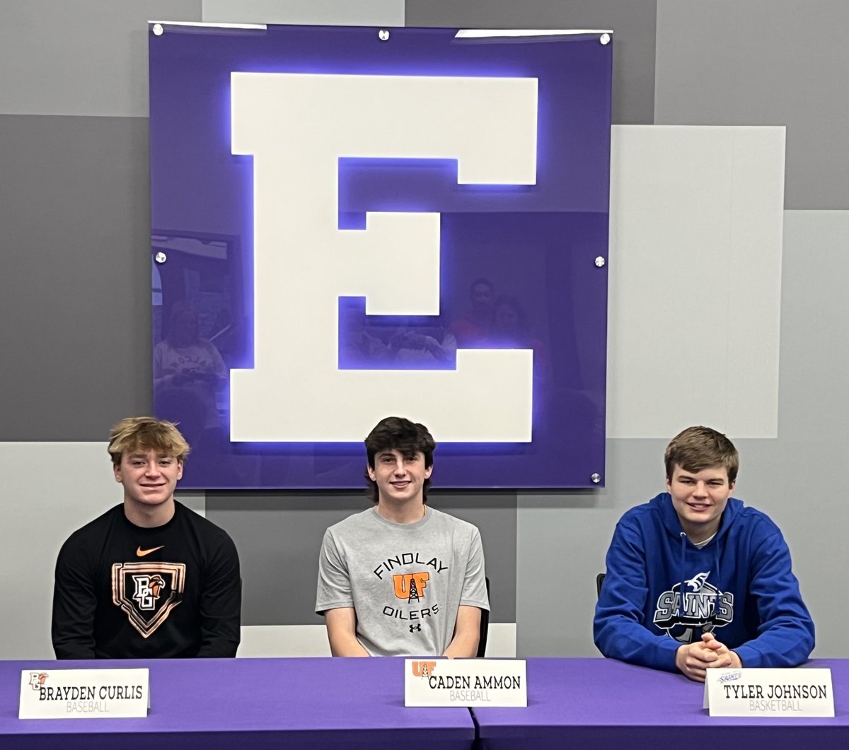 Congratulations to our athletes signing today to play at the next level! 

Brayden Curlis- Baseball
Bowling Green State University

Caden Ammon- Baseball
University of Findlay 

Tyler Johnson- Basketball
Thomas More University

#Altiora