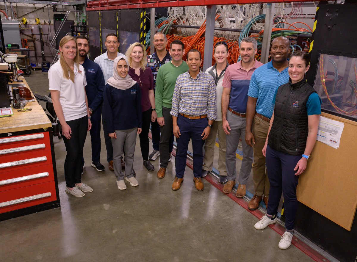 Today, NASA's current class of astronaut candidates toured our Ames Research Center's facilities. The visit included a stop at the Arc Jet Complex, where spacecraft thermal protection materials are tested. Learn more: go.nasa.gov/3QyGqtW