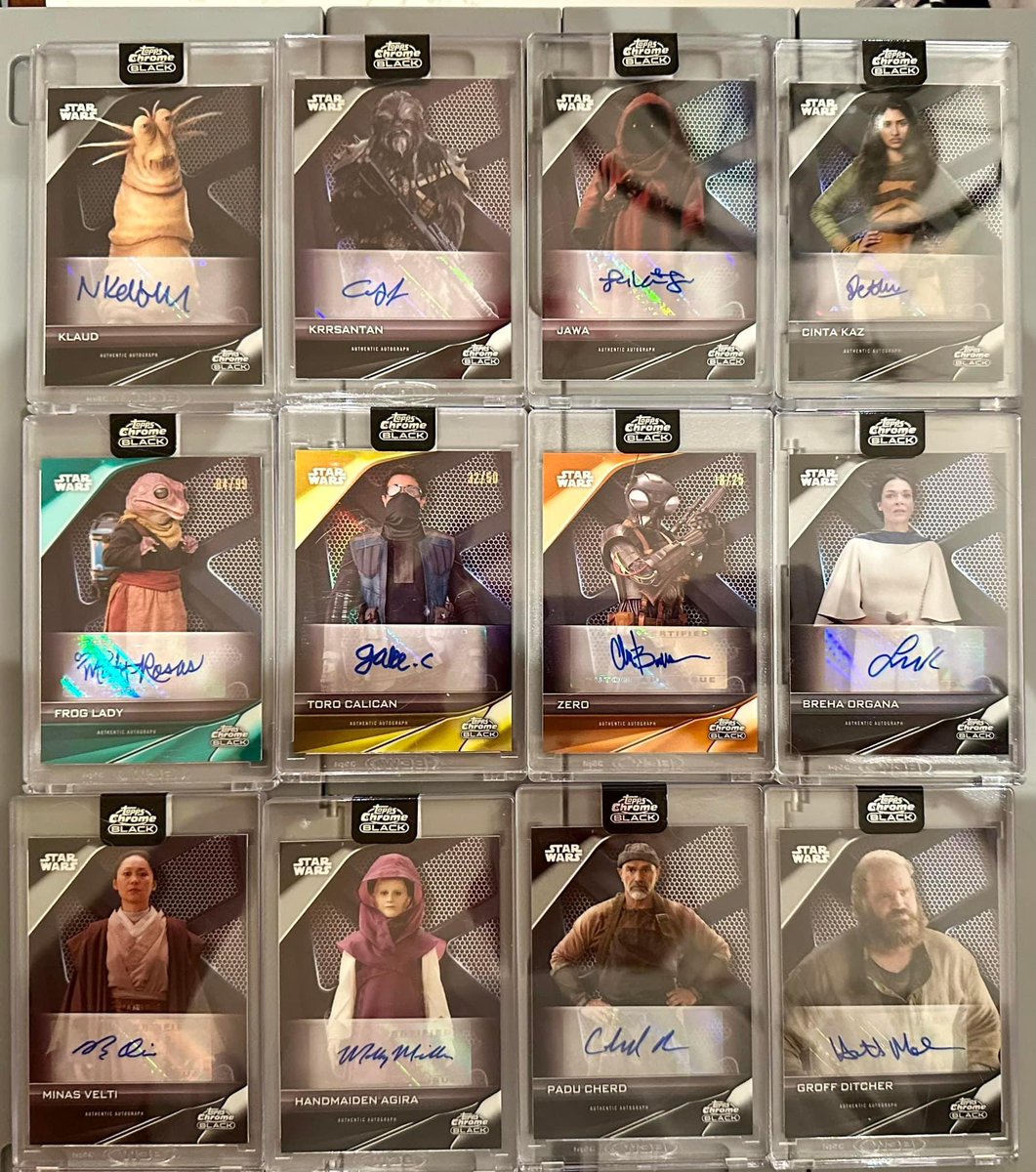 ohnogz_collect's tweet photo. @Topps How can you guys justify this recent 2023 Star Wars Signature Series? The auto line up and odds for ACTUAL established characters is awful. Imagine spending $1200 on a case to pull $40 worth of cards. Dozens of cases, not a single hit. This may be the worst product yet…. https://t.co/FsTVmZKlca