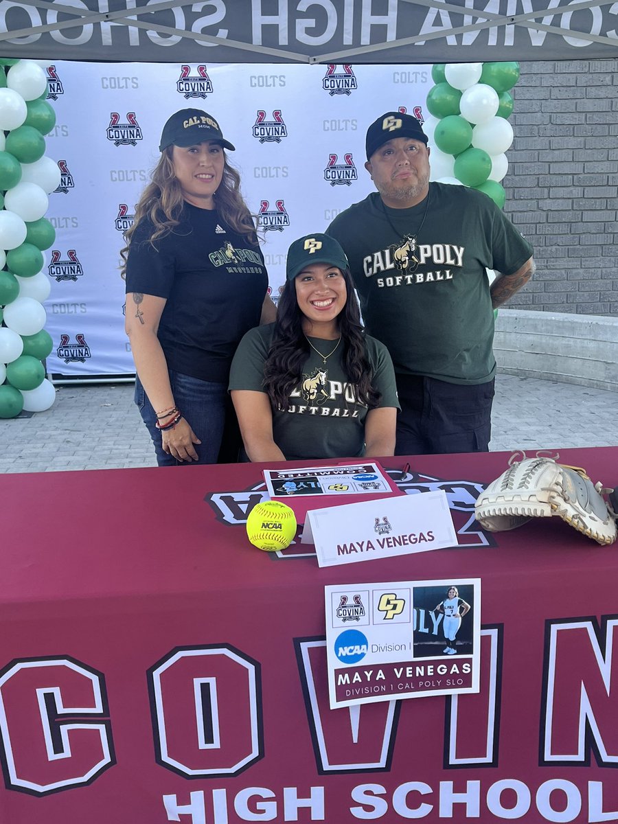 Congrats to Maya 🥎 Venegas signing with Cal Poly San Luis Obispo to continue her softball career! #d1bound <a href="/SGVNSports/">Fred J. Robledo 👨🏻‍💻</a> <a href="/CalPolySLODI/">Cal Poly SLO DI</a> <a href="/CovinaColts/">Covina High School</a>