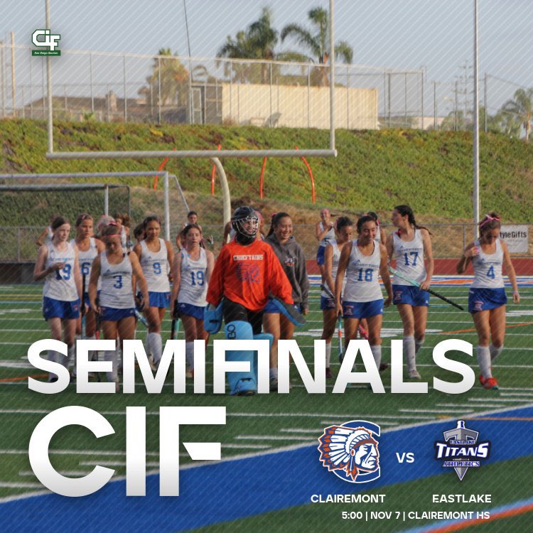 Show up to cheer on #1 CHS vs #4 Eastlake on Thurs (9th) <a href="/5pm/">5pm.co.uk</a> for the Div 2 Semifinal. #ClairemontHS