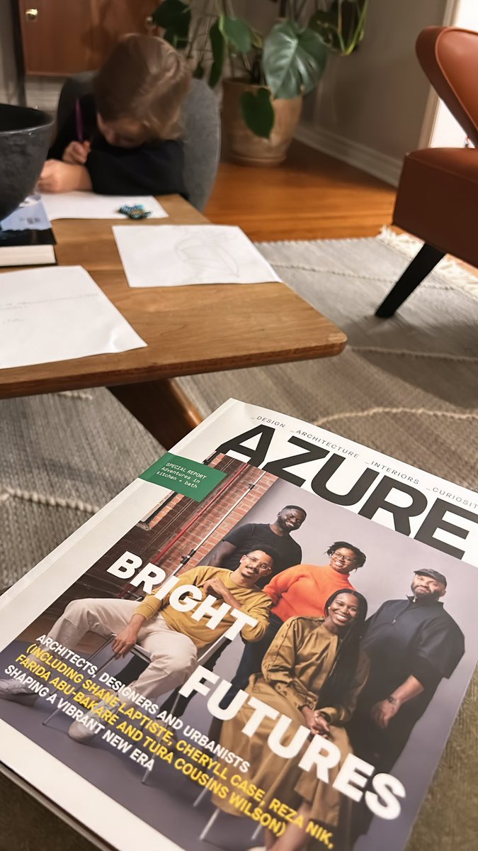 Reading the new <a href="/AzureMagazine/">Azure Magazine</a> while the little one does some homework.