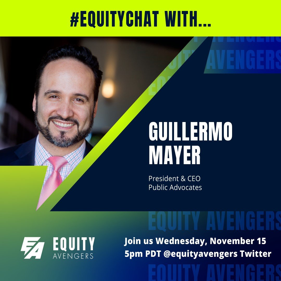 DrPamLuster's tweet photo. TY @AdrianTrinid for supporting @CalCommColleges through #racialequity resources and partnership. Join #EquityChat @CollegeFutures next week as we host Guillermo Mayer (@memomayer), President/CEO @publicadvocates. @Iamkeithcurry @DrTammeil @DrPamLuster @equityavengers OUT! https://t.co/zzNdfvGJYC