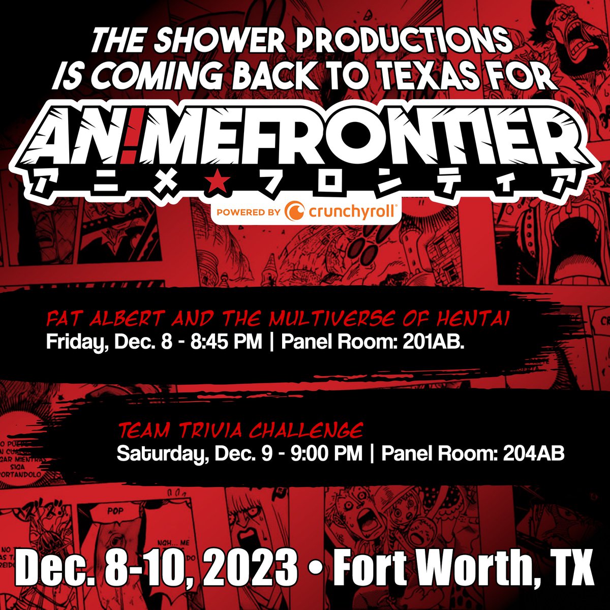 ShowerProduct's tweet photo. We will be @AnimeFrontierTX this year! Hope to see you there! https://t.co/r9Zkxypmus