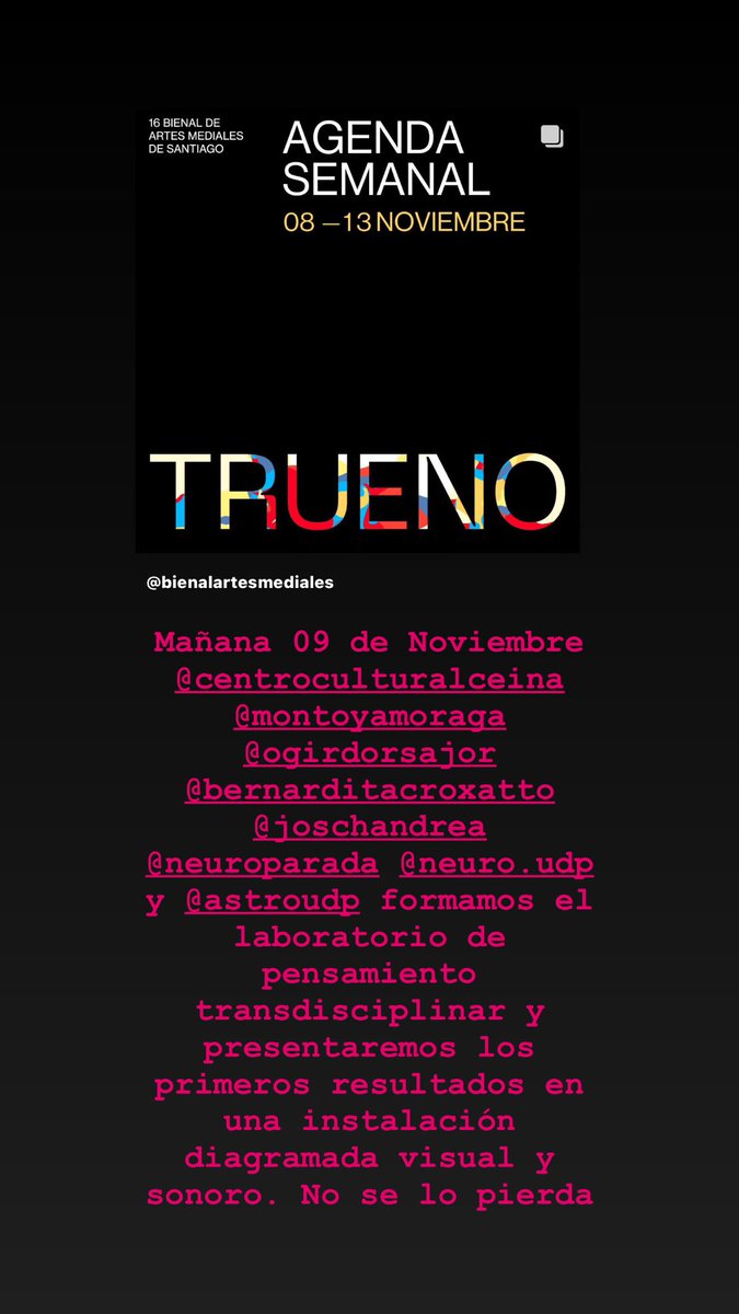 neuroparada's tweet photo. Mañana estaremos en @Farcodiubb y @Centro_Ceina junto a @ArteUDP @disenoUDP @AstroUDP @comyletrasudp @Psicologia_Udp 
Presentando la primera investigación del Laboratorio de Pensamiento Transdisciplinar que indaga la Memoria a 50 años del golpe en una instalación visual y sonora https://t.co/pGdDAd30U9