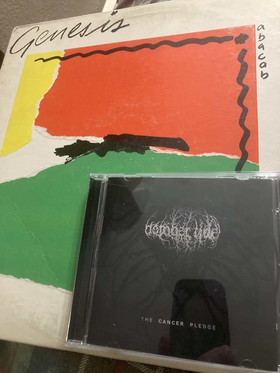 Tonight’s double play and mail day from @agoniarecords. New October Tide rules and I personally enjoy Abacab.