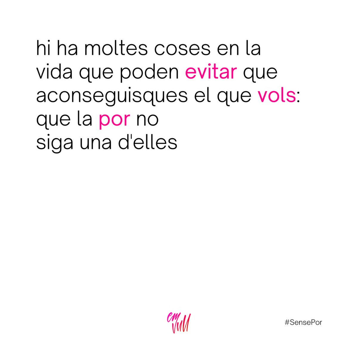 emvull's tweet photo. 👣 en el camí cap als nostres somnis, trobem molts obstacles i reptes; però mai permetrem que la por siga una barrera.

estem decidides a superar tots els obstacles i aconseguir tot el que desitgem.

#EmVull #VosVolem 
💪🌟 #SensePor #SegueixLesNostresIl·lusions https://t.co/dJo1oAc2XT