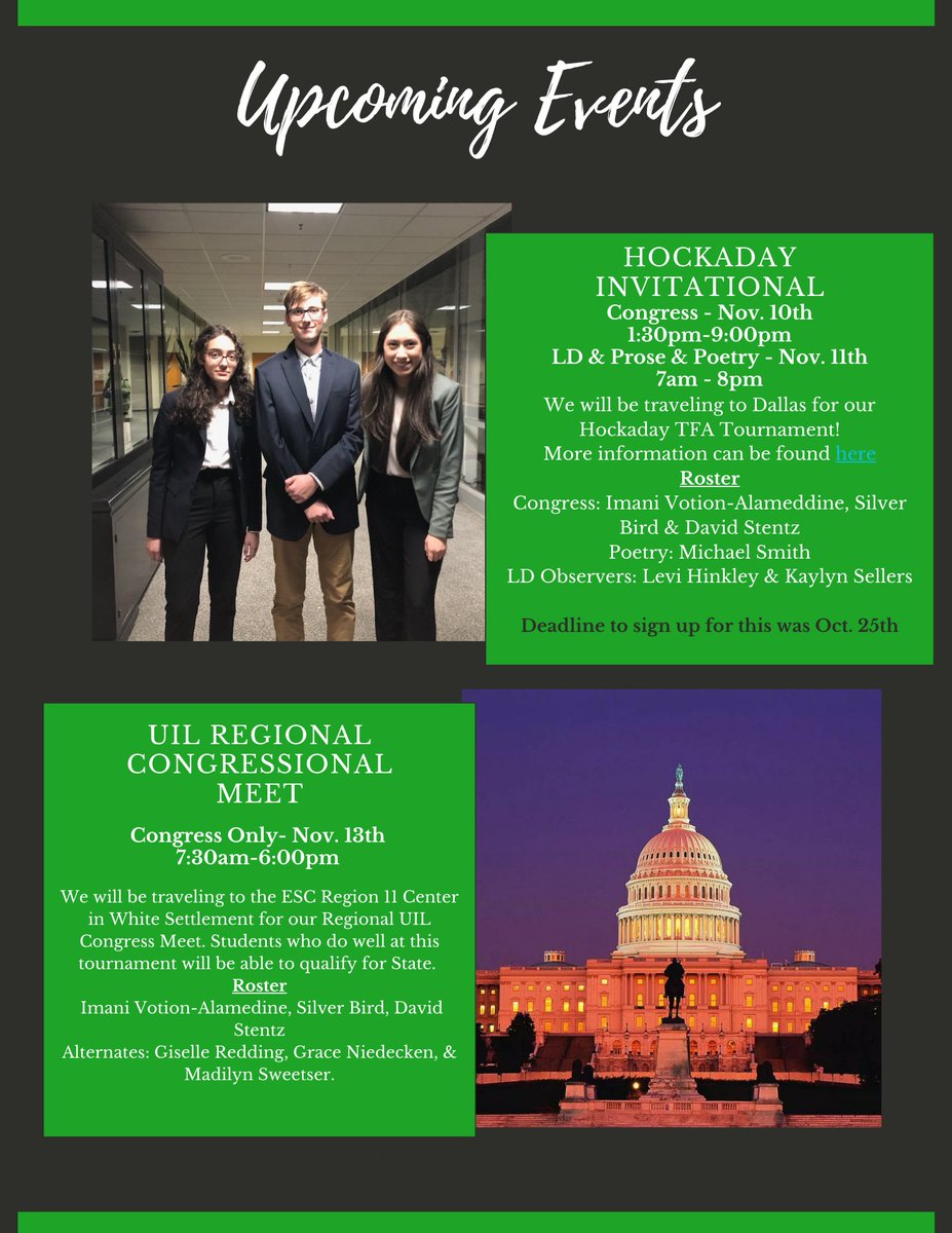 Azledebate's tweet photo. Azle Speech and Debate's November Newletter is now available!
@azleisd @AzleUIL @azlehighschool https://t.co/OgBRfTcBzF