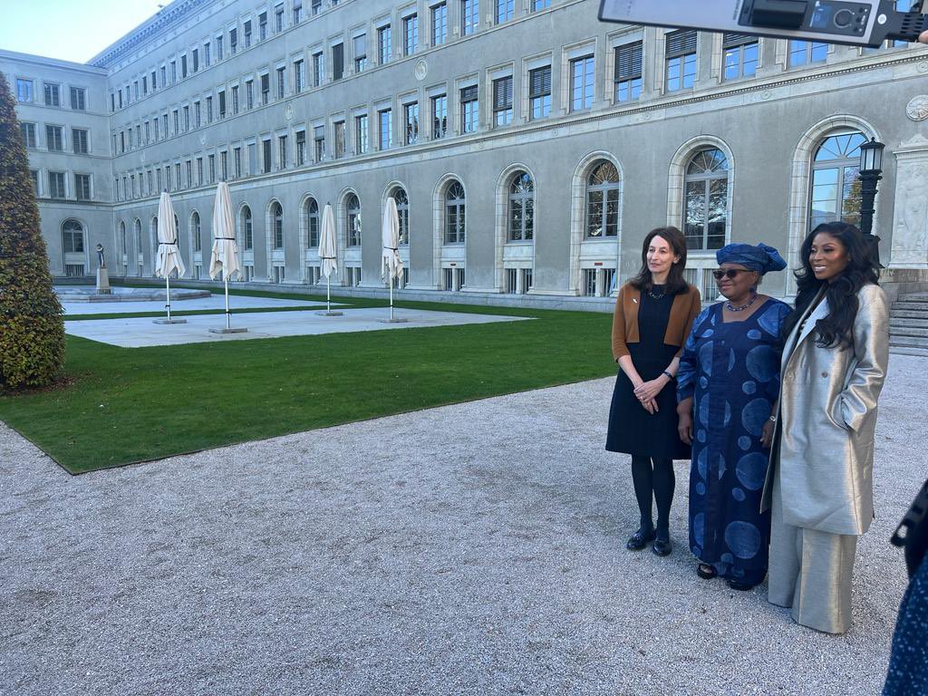At the WTO filming Black, Brilliant and Bold with the incomparable <a href="/MoAbudu/">Mo Abudu</a> for Netflix!