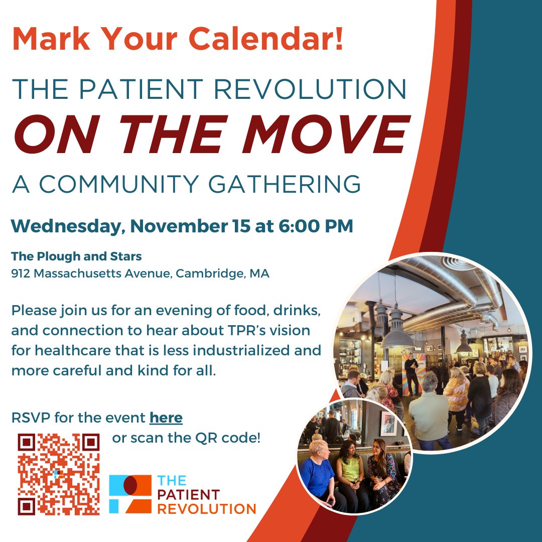 The Patient Revolution (@patientrev) on Twitter photo <a href="/patientrev/">The Patient Revolution</a> will be "On the Move" in Boston, MA on Wednesday, November 15.
If you want to learn how you can participate in this global movement for care, please join us! Speakers include <a href="/vmontori/">Victor Montori, MD π</a>, MD. All are welcome!
RSVP here lnkd.in/g_wE_rhD. <a href="/patientrev/">The Patient Revolution</a> will be "On the Move" in Boston, MA on Wednesday, November 15.
If you want to learn how you can participate in this global movement for care, please join us! Speakers include <a href="/vmontori/">Victor Montori, MD π</a>, MD. All are welcome!
RSVP here lnkd.in/g_wE_rhD.