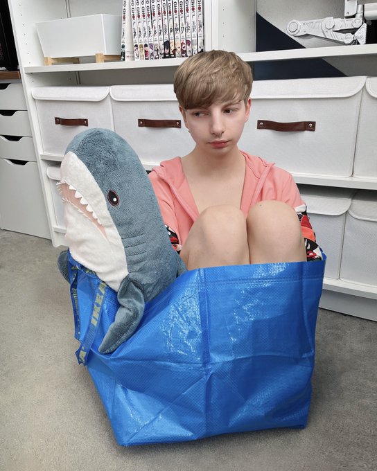 every blahaj purchase now comes with a free femboy 🦈 https://t.co/dfaHmvFGcL