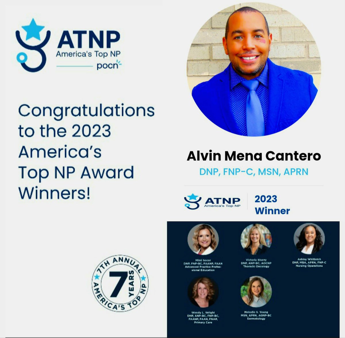 alvin_mena's tweet photo. "We are so proud and delighted for this recognition for a better and more innovative healthcare. Many new and fresh projects for 2024" @AANP_NEWS @AAAAI_org @TNPAustin @POCNInc @WaldenU @OTLEWaldenU @sagradoedu @HOUBizJournal @ECFMG_IMG https://t.co/JkJeY4Aocr