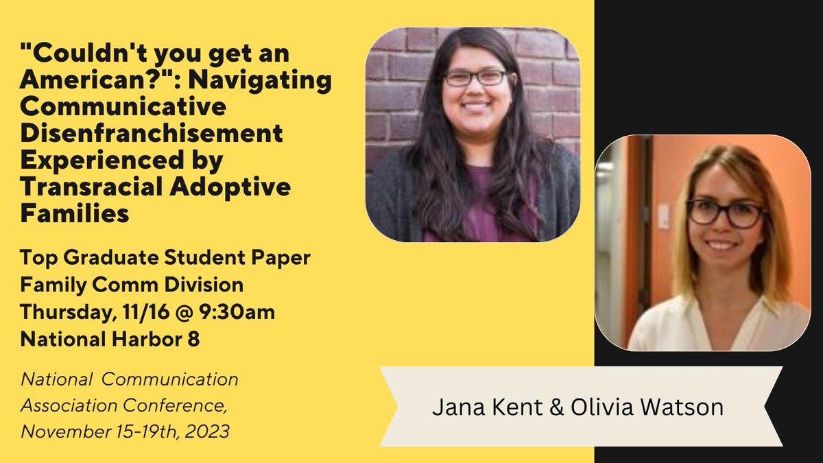MU Comm Department (@mizzoucomm) on Twitter photo Doctoral candidates <a href="/JanaKent_/">Jana Kent, M.A.</a> and <a href="/owatso_/">Olivia Watson, M.A.</a> were awarded the <a href="/NatComm/">National Communication Association</a> Donald P. Cushman Memorial Award which is give to the top graduate student paper of all those submitted. Want to check out their work? Come to their presentation occurring Thursday, 11/16 at 9:30am. Doctoral candidates <a href="/JanaKent_/">Jana Kent, M.A.</a> and <a href="/owatso_/">Olivia Watson, M.A.</a> were awarded the <a href="/NatComm/">National Communication Association</a> Donald P. Cushman Memorial Award which is give to the top graduate student paper of all those submitted. Want to check out their work? Come to their presentation occurring Thursday, 11/16 at 9:30am.