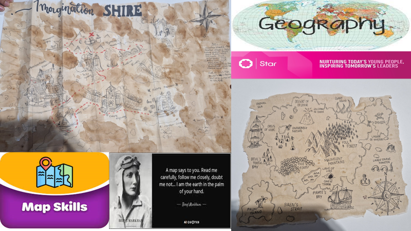 edengirlsslough's tweet image. Curriculum impact! Year 7 pupils demonstrate their map skills through a fluency composite treasure map. #MapSkills #GridReferences #Ambition