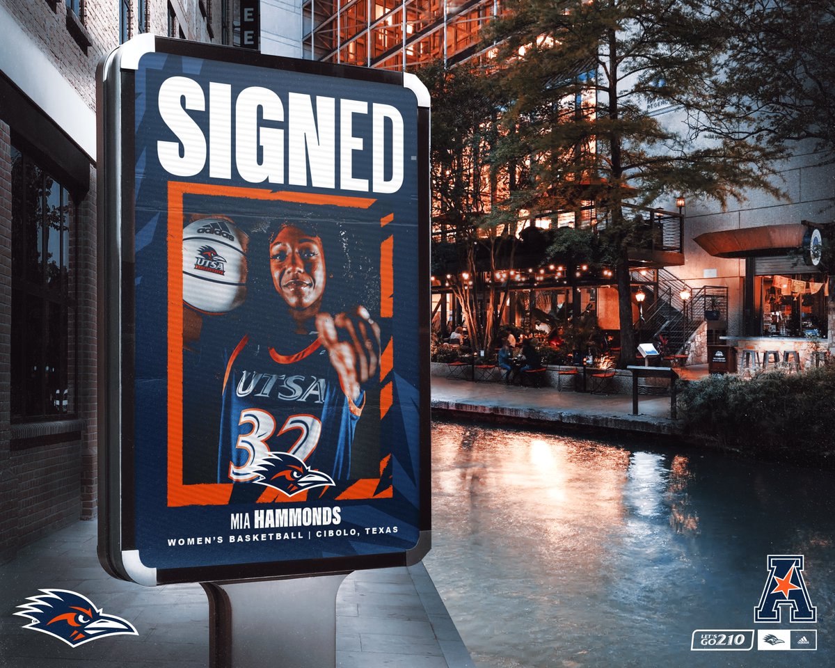 UTSAWBB's tweet photo. ✍️ 𝓢𝓲𝓰𝓷𝓮𝓭 !
Meet the newest member of our squad!
🏀 Mia Hammonds
🏠 Cibolo, Texas
📚 Steele HS
▶️ G/F
#BirdsUp 🤙 | #LetsGo210 | #NSD https://t.co/mNirv9tGTV