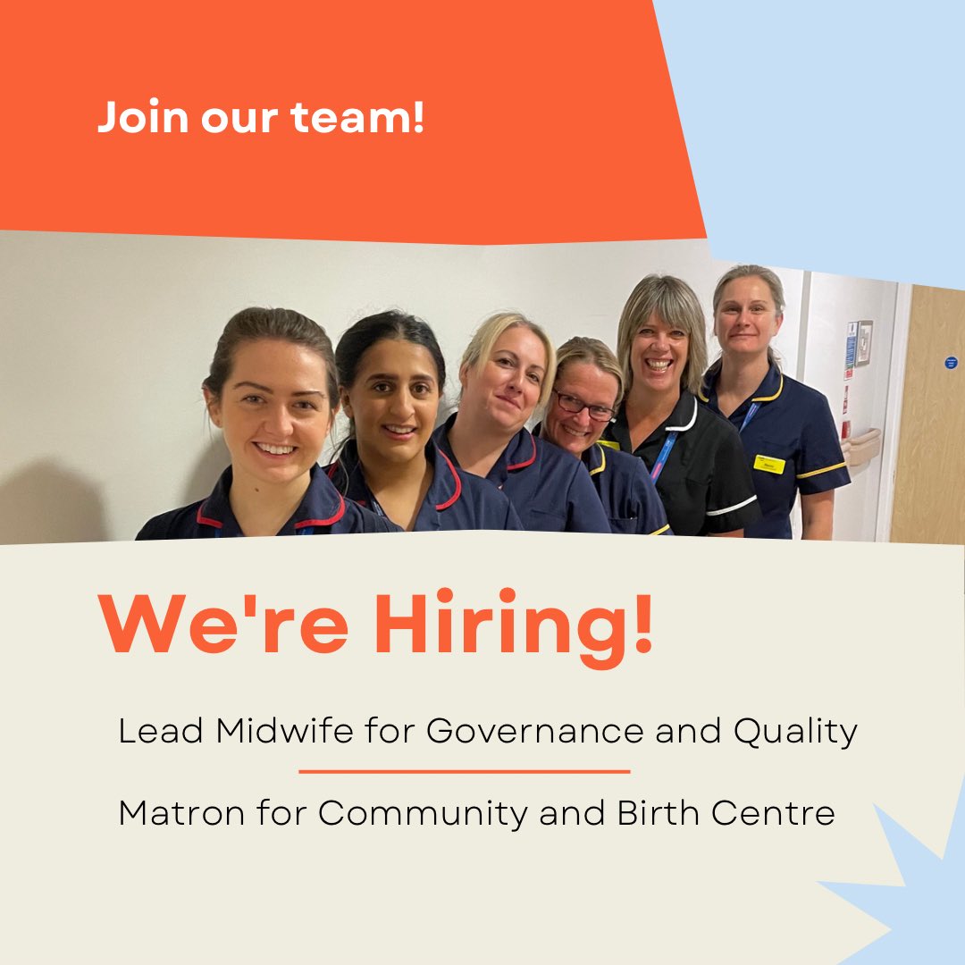 🌟 Join the dynamic team @BucksHealthcare seeking passionate professionals for key roles in our Midwifery Leadership Team. Ready to make a difference & be part of an organisation going places? apply now or DM for details shorturl.at/chDEI @karenabonner2 @BobLmns @nhsbobicb