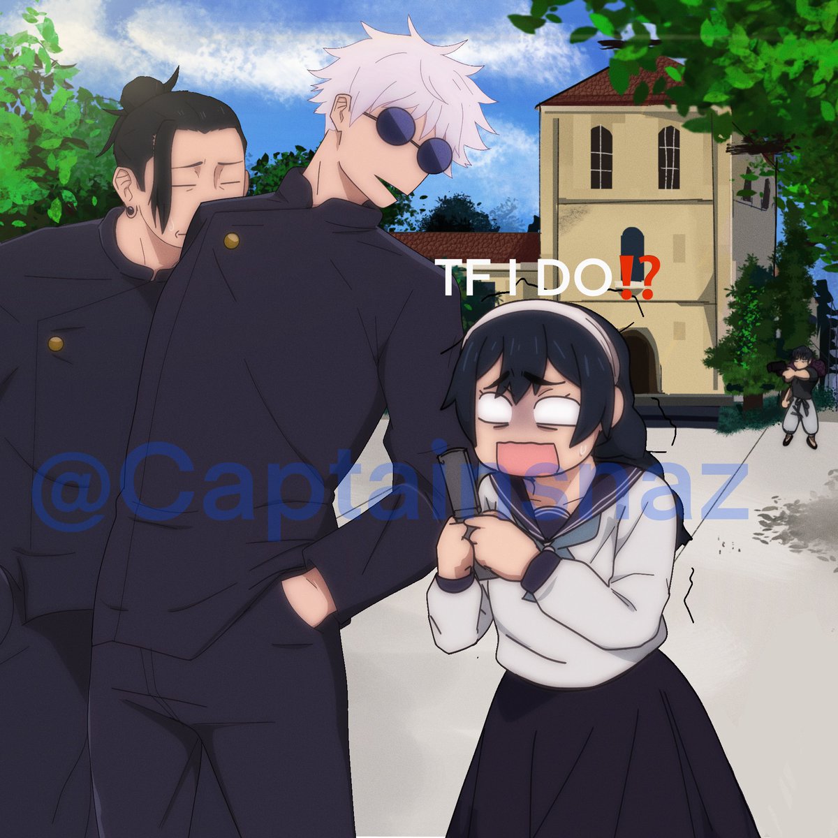CaptainSnaz's tweet photo. This Chosen One shit Serious🧎‍♀️ 

#呪術廻戦 #jjk #JujustuKaisen #SuguruGeto #satorugojo #rikoamanai #tojifushiguro https://t.co/lRnAo0EtiV