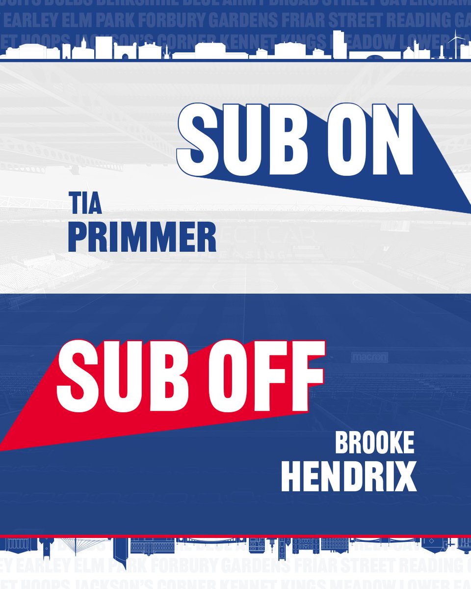 ReadingFCWomen's tweet photo. 🔁 68' We make our third change.

#REASOU | 0-0 https://t.co/y12mhYh30p